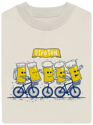 Pivoton unisex mikina bez kapuce Off White