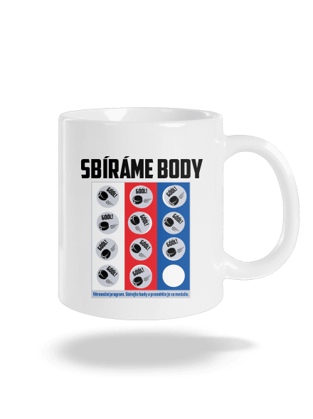 Sbíráme body - hokej klasický hrnek White