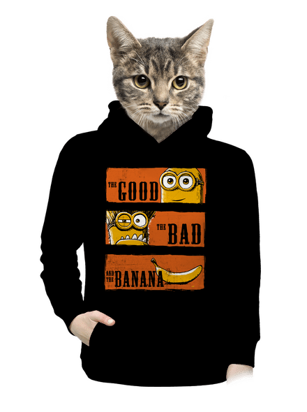 Hodný zlý a banán dámská mikina klokanka Black