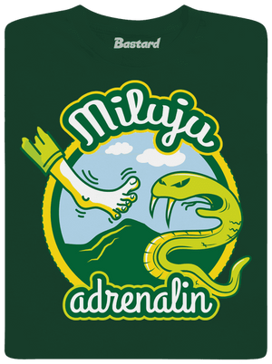 Miluju adrenalin dětské tričko Bottle Green