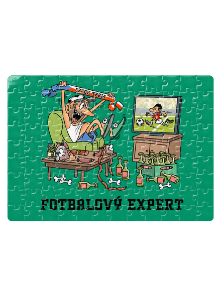 Fotbalový expert puzzle White
