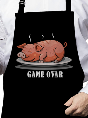 Game ovar zástěra Black