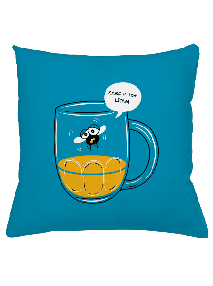 Zase v tom lítám polštář Blue Turquoise