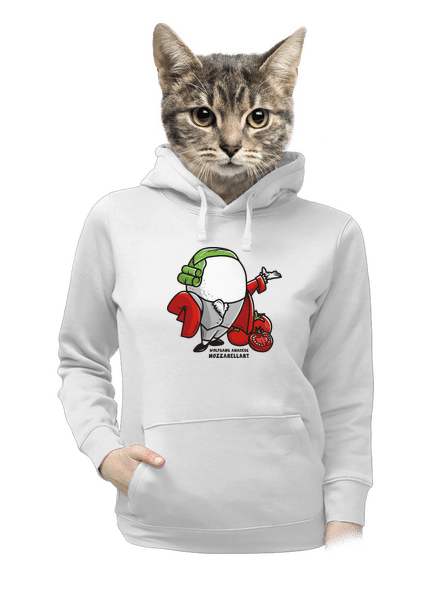 Mozzarelart dámská mikina klokanka White