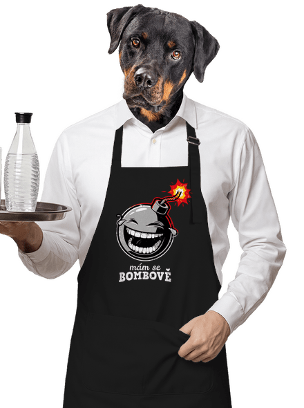 Mám se bombově zástěra Black