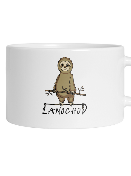 Lanochod hrnek makronka White