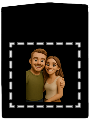 3D plastelína z vlastní fotky dámská mikina na zip Black