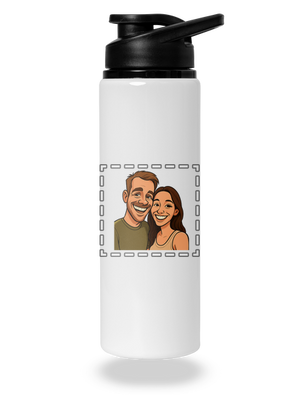 Karikatura z vlastní fotky lahev na vodu White