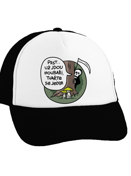 Muchomůrky zelené kšiltovka truckerka Black cap