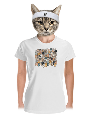 Najdi čerta dámské sportovní tričko White