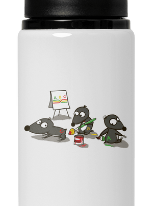 Pražský krtek lahev na vodu White