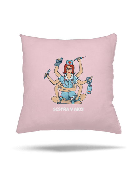 Sestra v akci polštář Light Pink
