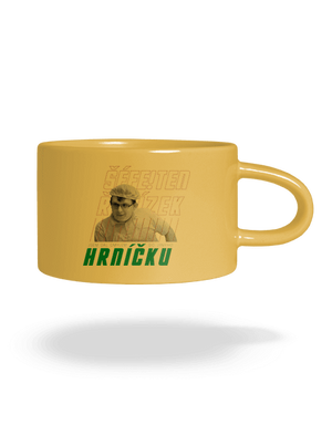 B18: Kluk s řetízkem hrnek makronka Yellow Macaron