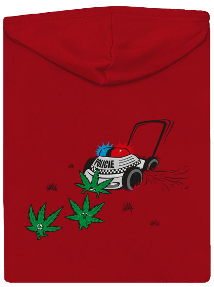 Ganja krize pánská mikina na zip Red