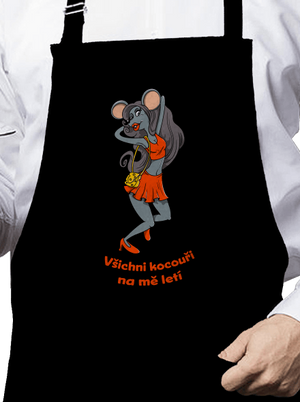 Myška zástěra Black