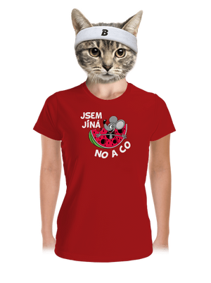 Jsem jiná dámské sportovní tričko Red Mal