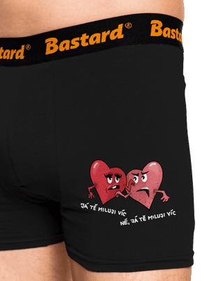 Srdíčka boxerky Black