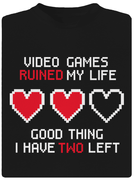 Video games pánské sportovní tričko Black