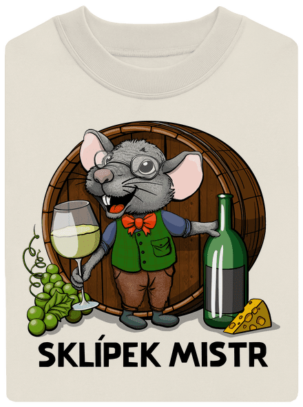 Sklípek mistr unisex mikina bez kapuce Off White