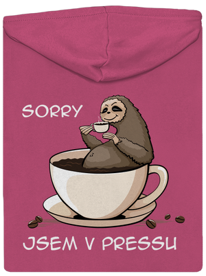 V pressu dámská mikina na zip Magenta