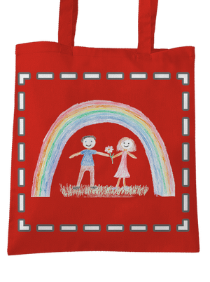 Dětské kresby - nahraj vlastní taška Bright Red