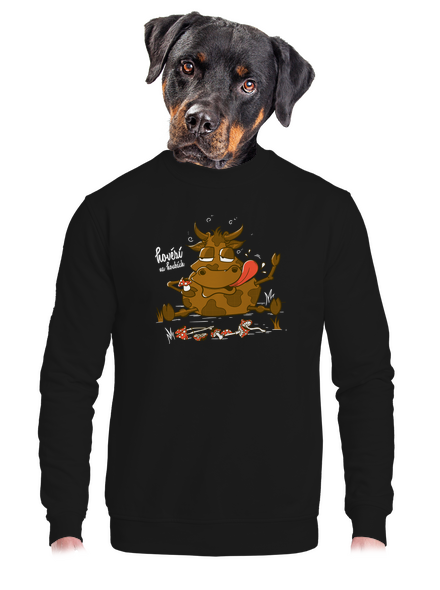 Hovězí na houbách unisex mikina bez kapuce Black