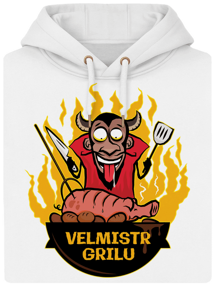 Velmistr grilu unisex mikina premium Snowwhite