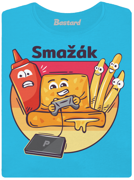 Smažák dámské tričko s lemem Blue Atol