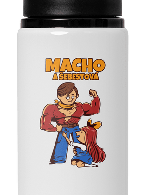 Macho a Šebestová lahev na vodu White