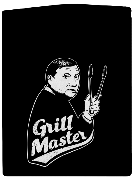 Grill master pánská mikina na zip Black