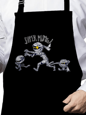 Super mumie zástěra Black