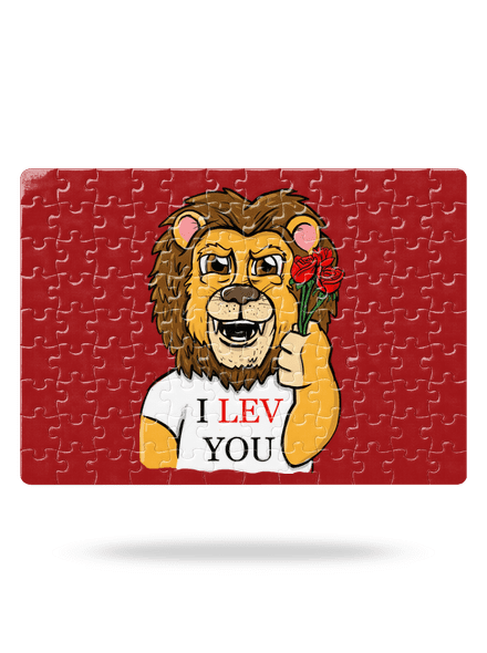 I lev you puzzle White
