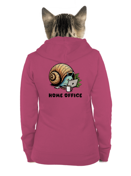 Šnekův home office dámská mikina na zip Magenta