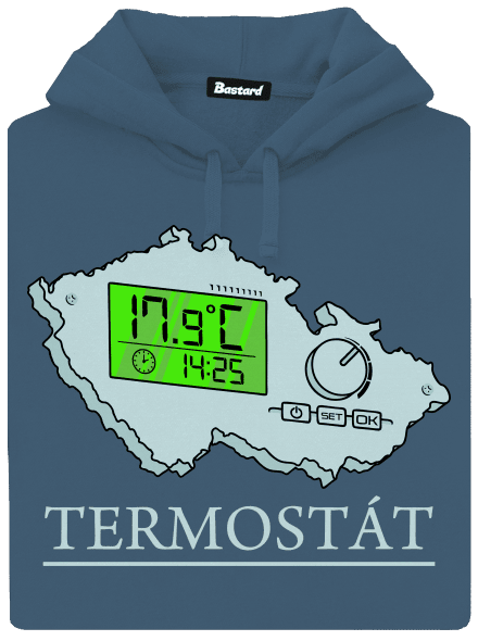 Termostát dámská mikina klokanka Denim