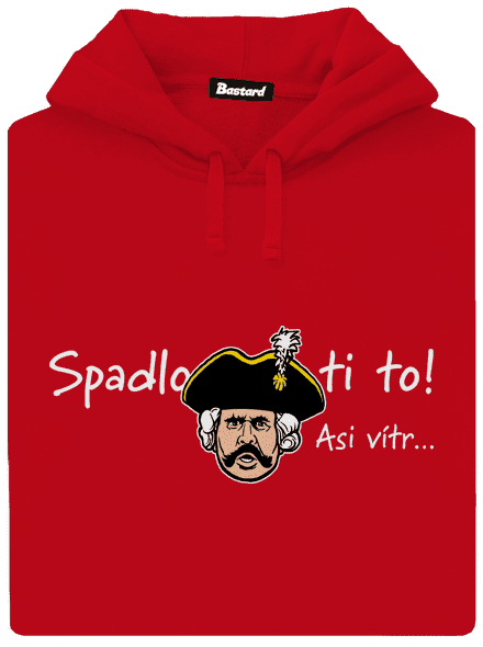 Spadlo ti to pánská mikina klokanka Red