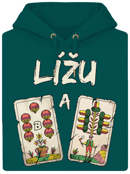 Kule a žaludy unisex mikina premium Emerald Green