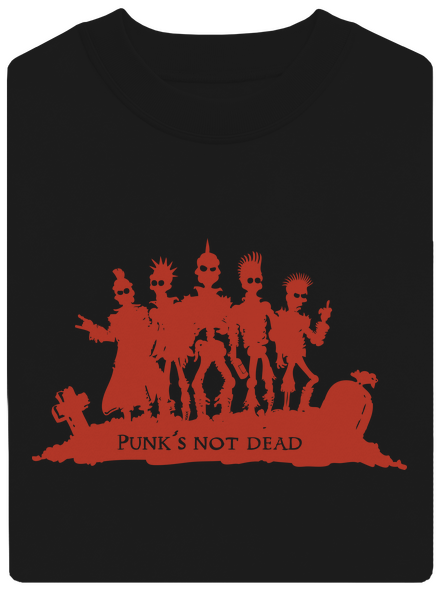Punks Not Dead unisex mikina bez kapuce Black