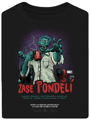 B13: Zase pondělí unisex tričko oversized Black