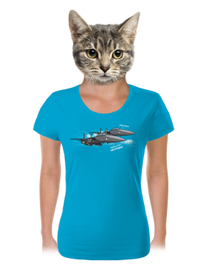 Stíhačka nestíhá dámské tričko Blue Atol