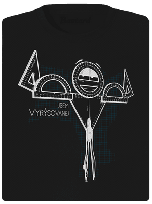 Vyrýsovanej dámské sportovní tričko Black