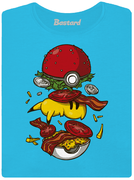 Pokémon burger dámské tričko s lemem Blue Atol