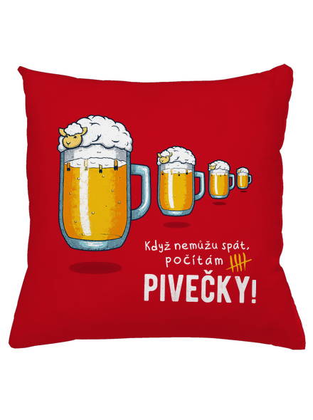 Pivečka polštář Red