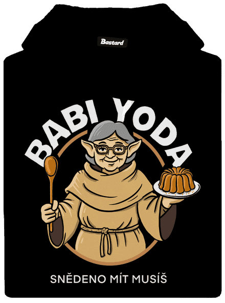 Babi Yoda dámská mikina klokanka Black