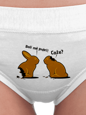 Bolí mě prdel dámské kalhotky White