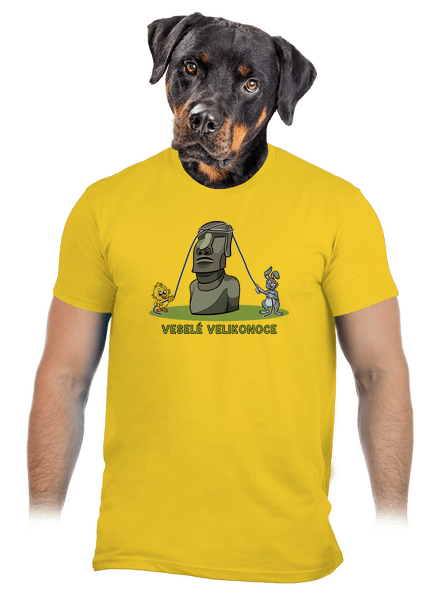Velikonoční Moai pánské tričko Gold