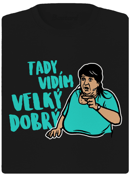 Velký dobrý dámské sportovní tričko Black