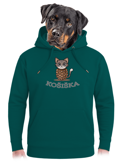 Košiška unisex mikina premium Emerald Green