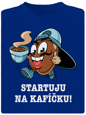 Startuju na kafíčku pánské sportovní tričko Royal Blue Mal