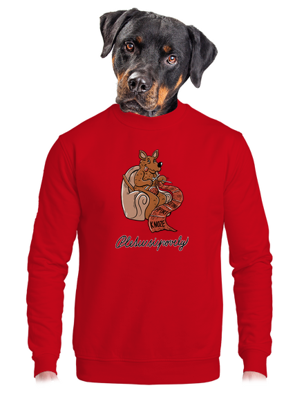 Pletu si povely unisex mikina bez kapuce Red