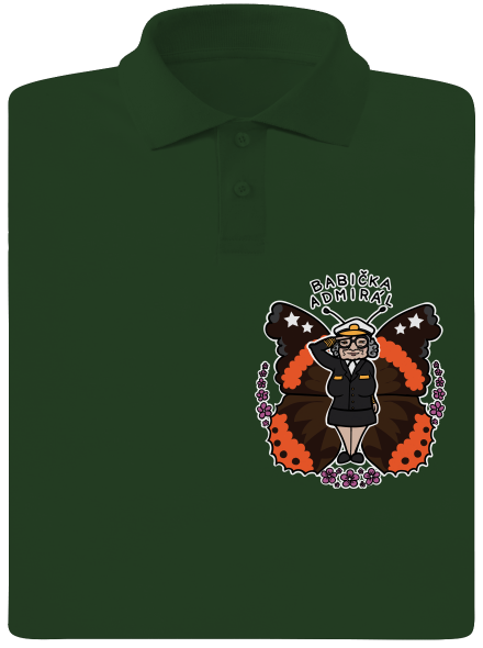 Babička admirál pánská polokošile Bottle Green Mal